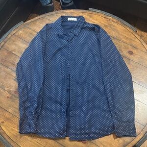 Stylish Navy Button Down Shirt
